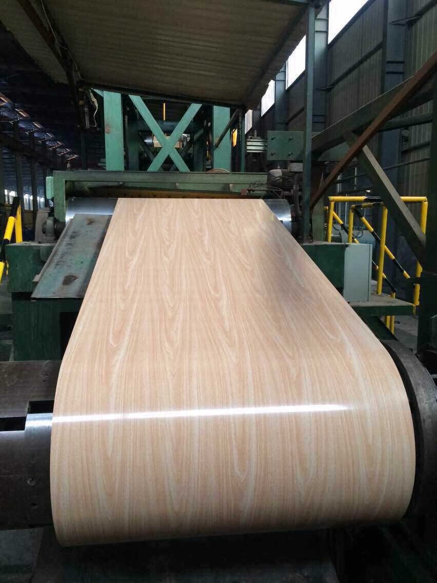 Bobina de acero de aluminio y zinc prepintada con patr&oacute;n de bloque 