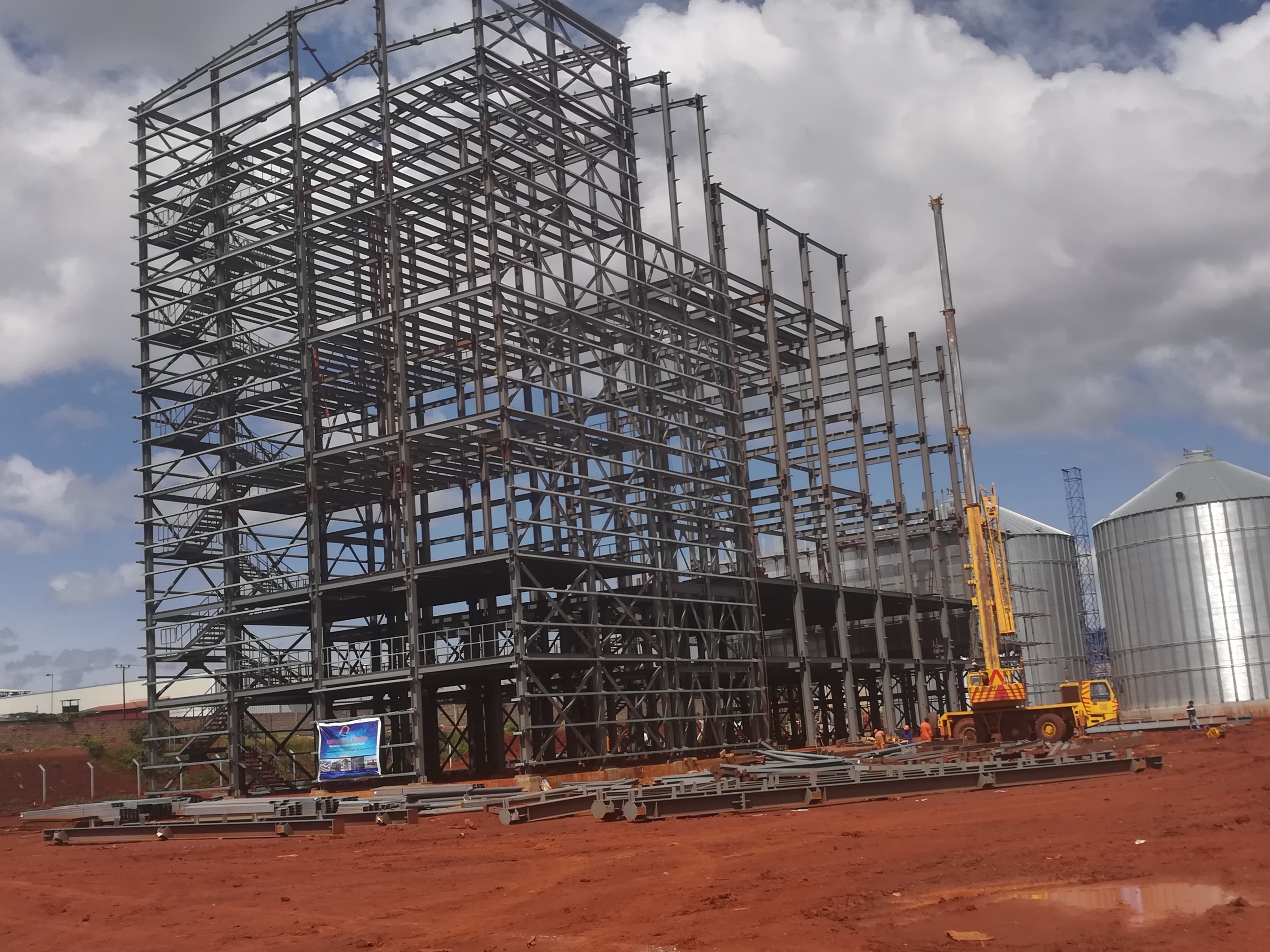 Warsha ya muundo wa chuma wa Uganda Multifloor Mill