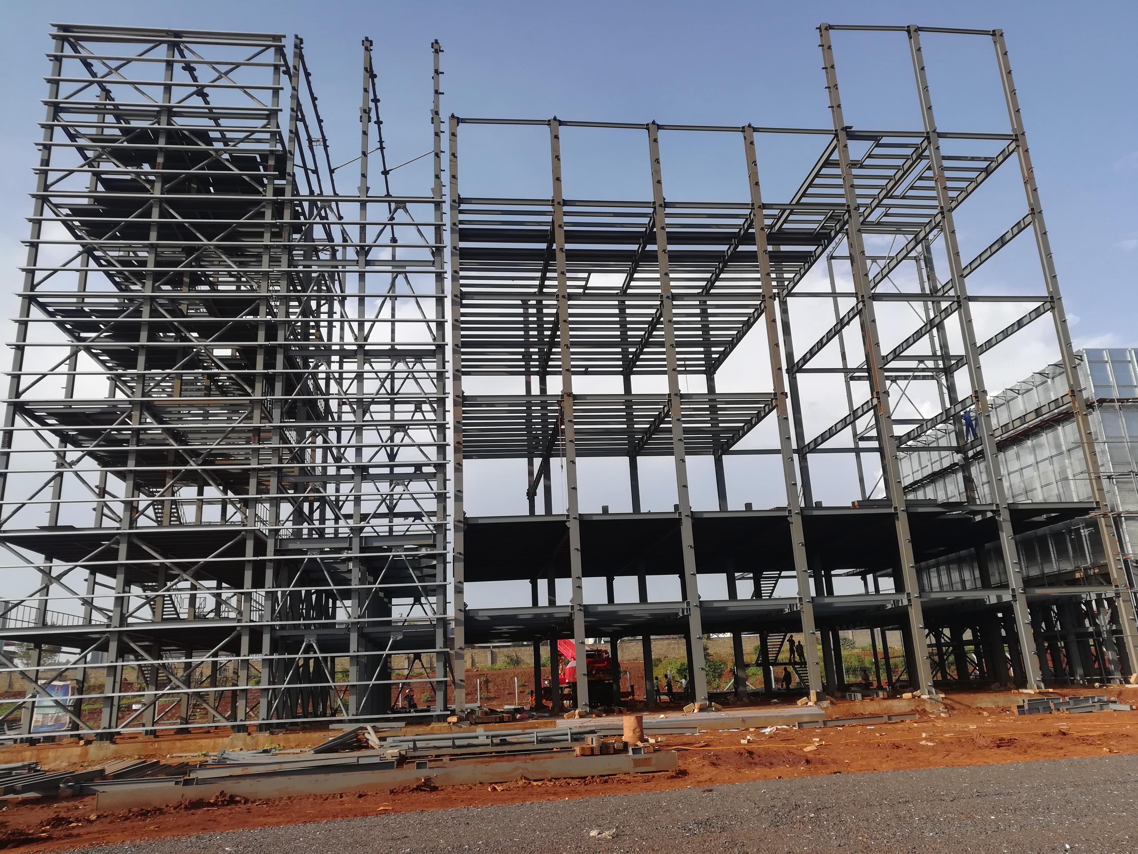 Warsha ya muundo wa chuma wa Uganda Multifloor Mill